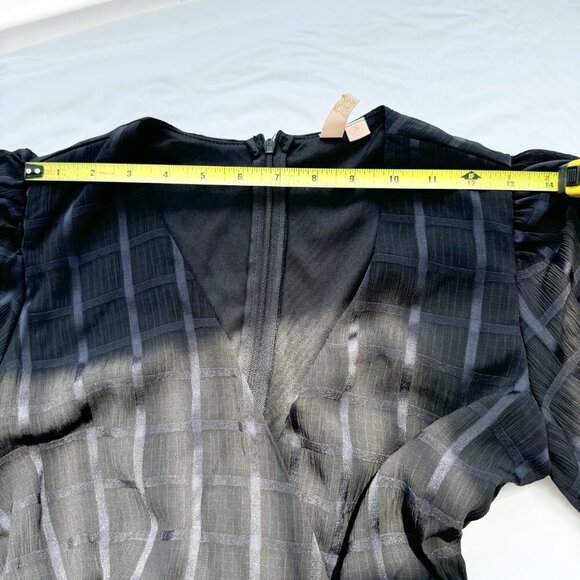 Evolutionary Apparel Romper Sheer Plaid Black Layered Lined Dark Academia Small - Picture 10 of 16